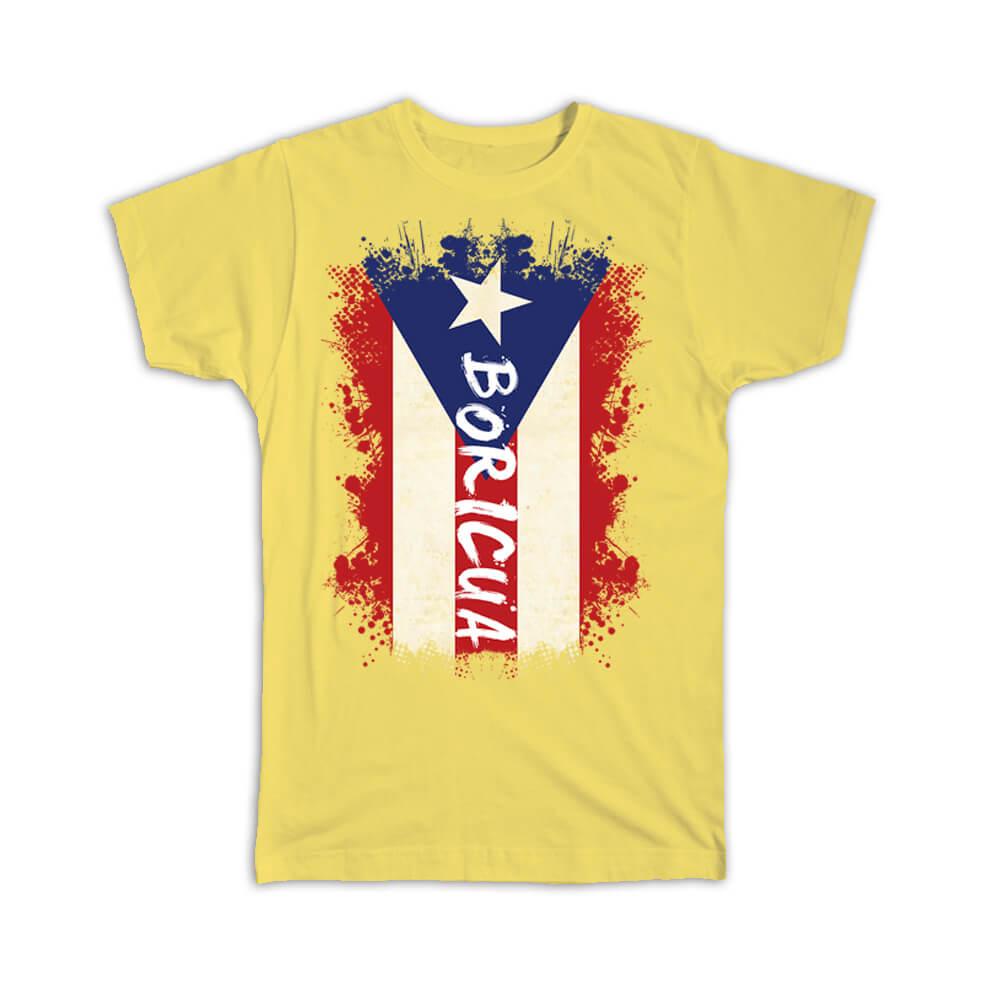 Gift T-Shirt : Puerto Rico Boricua Rican Flag Symbol Caribbean Nation - Picture 12 of 12