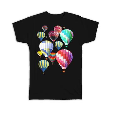 Colorful Hot Air Balloons : Gift T-Shirt Ballooning Home Wall Art Print Adventure Sport