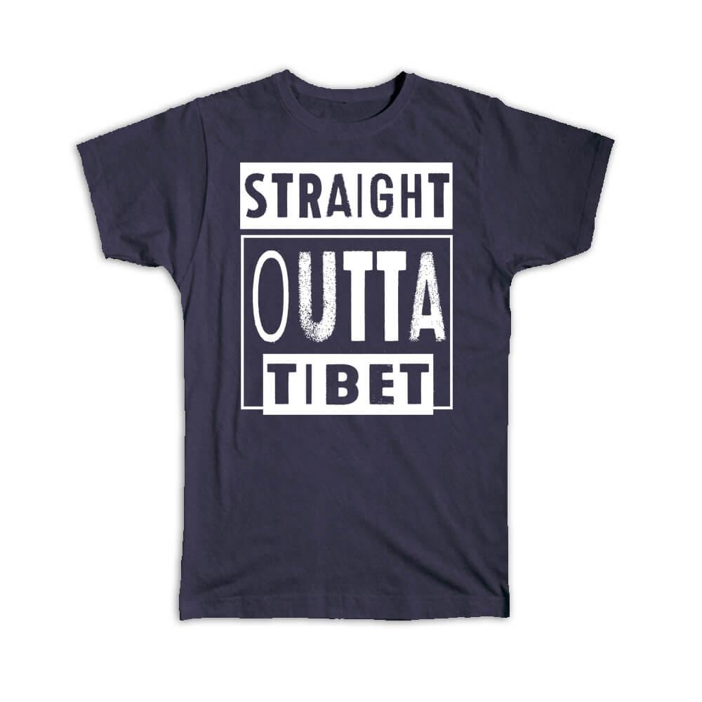 Gift T-Shirt : Straight Outta Tibet Cute Wall Poster For Best Friend Monk