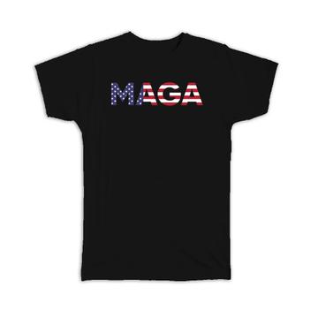 MAGA : Gift T-Shirt Proud American Flag Anti Biden Funny Humor USA Trump Politics Vote