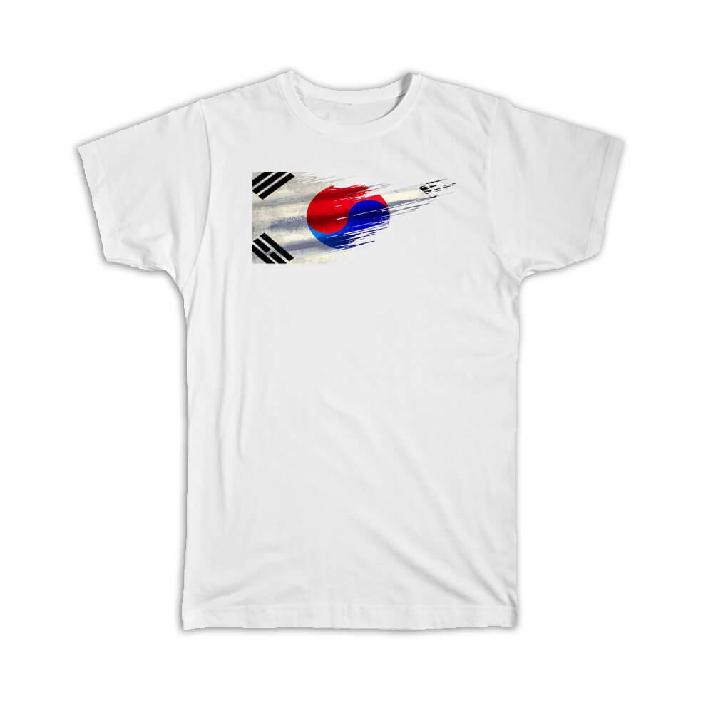 Gift T-Shirt : South Korea Flag Korean Travel Expat Country Artistic