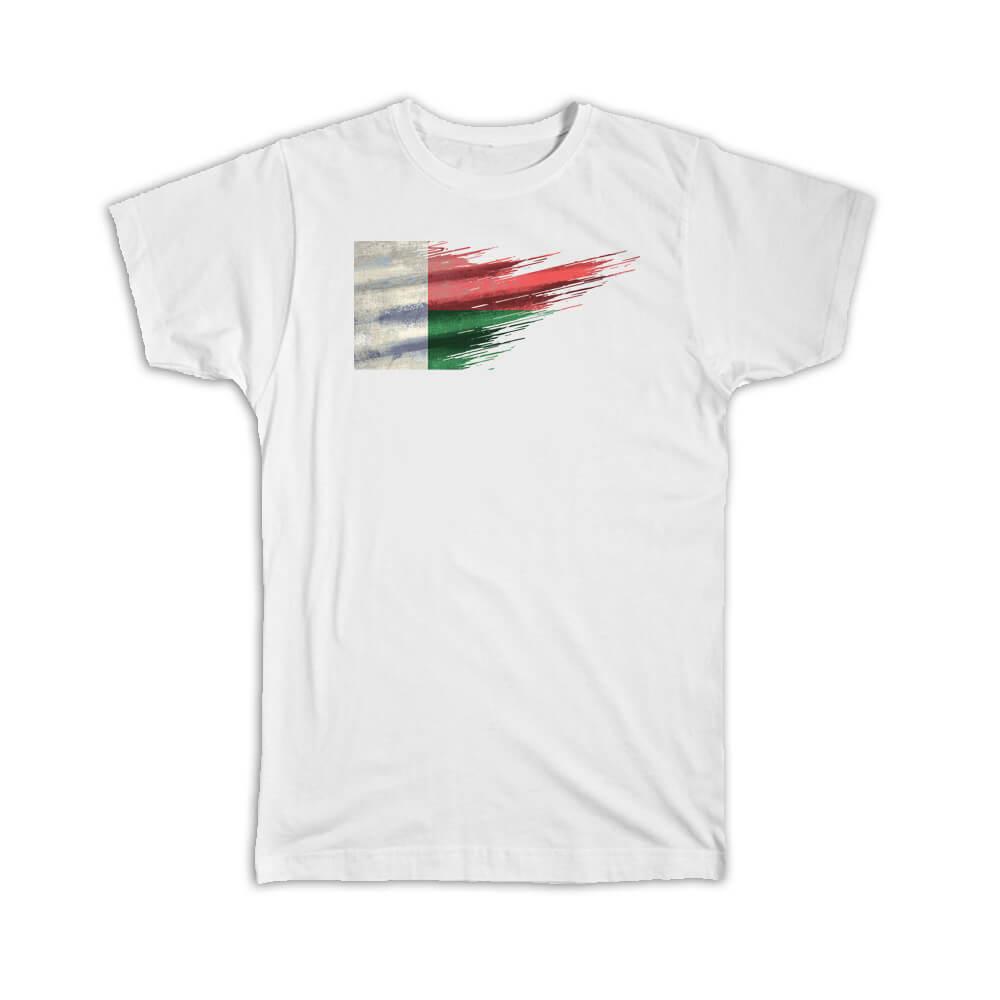 Gift T-Shirt : Madagascar Flag Malagasy Travel Expat Country Artistic
