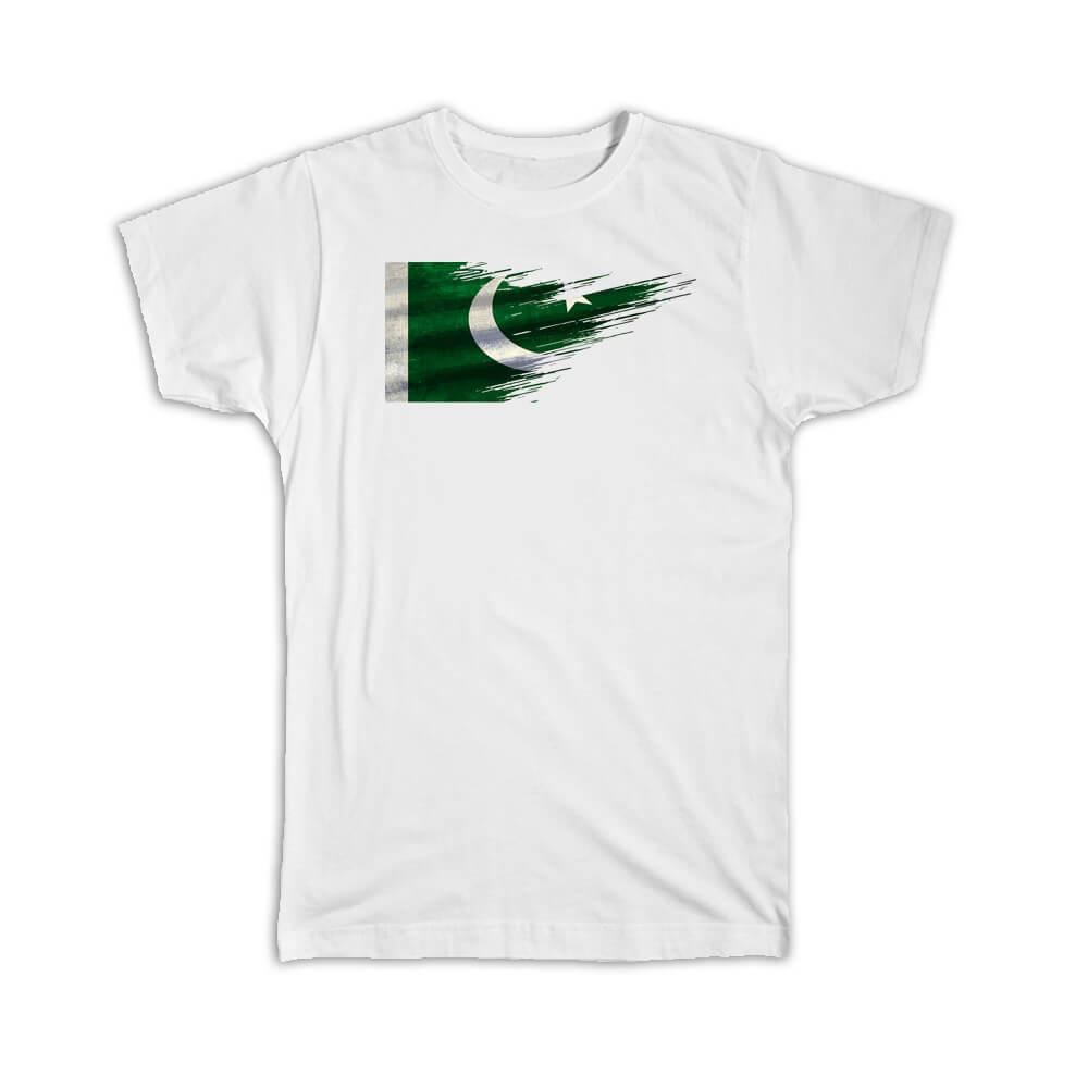 Gift T-Shirt : Pakistan Flag Pakistani Travel Expat Country Artistic