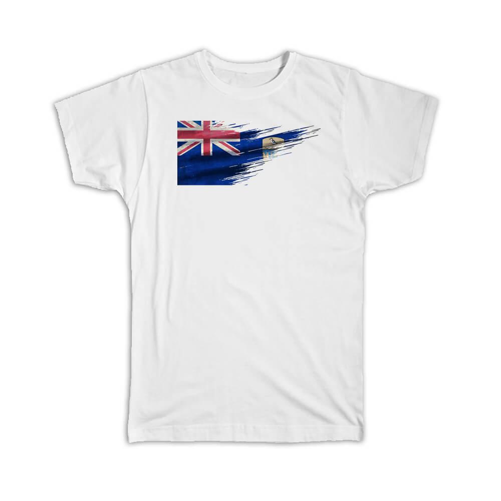 Gift T-Shirt : Saint Helena Flag Travel Expat Country Artistic