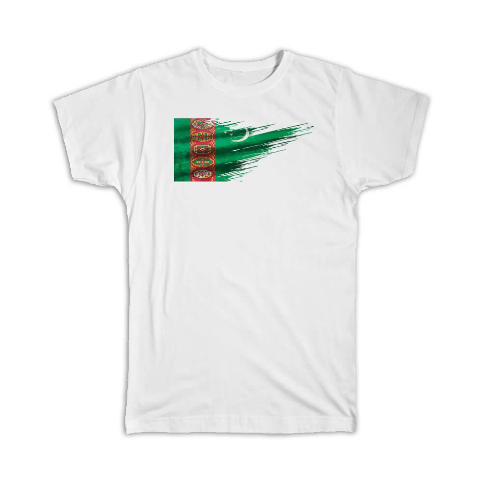 Gift T-Shirt : Turkmenistan Flag Turkmen Travel Expat Country Artistic