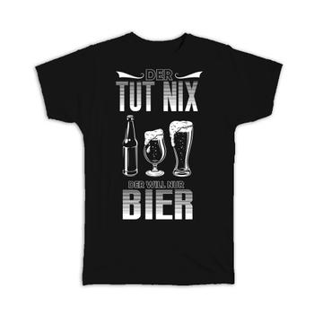 For Beer Lover : Gift T-Shirt Funny Quote In German Alcohol Drink Drinker Glasses Art Print
