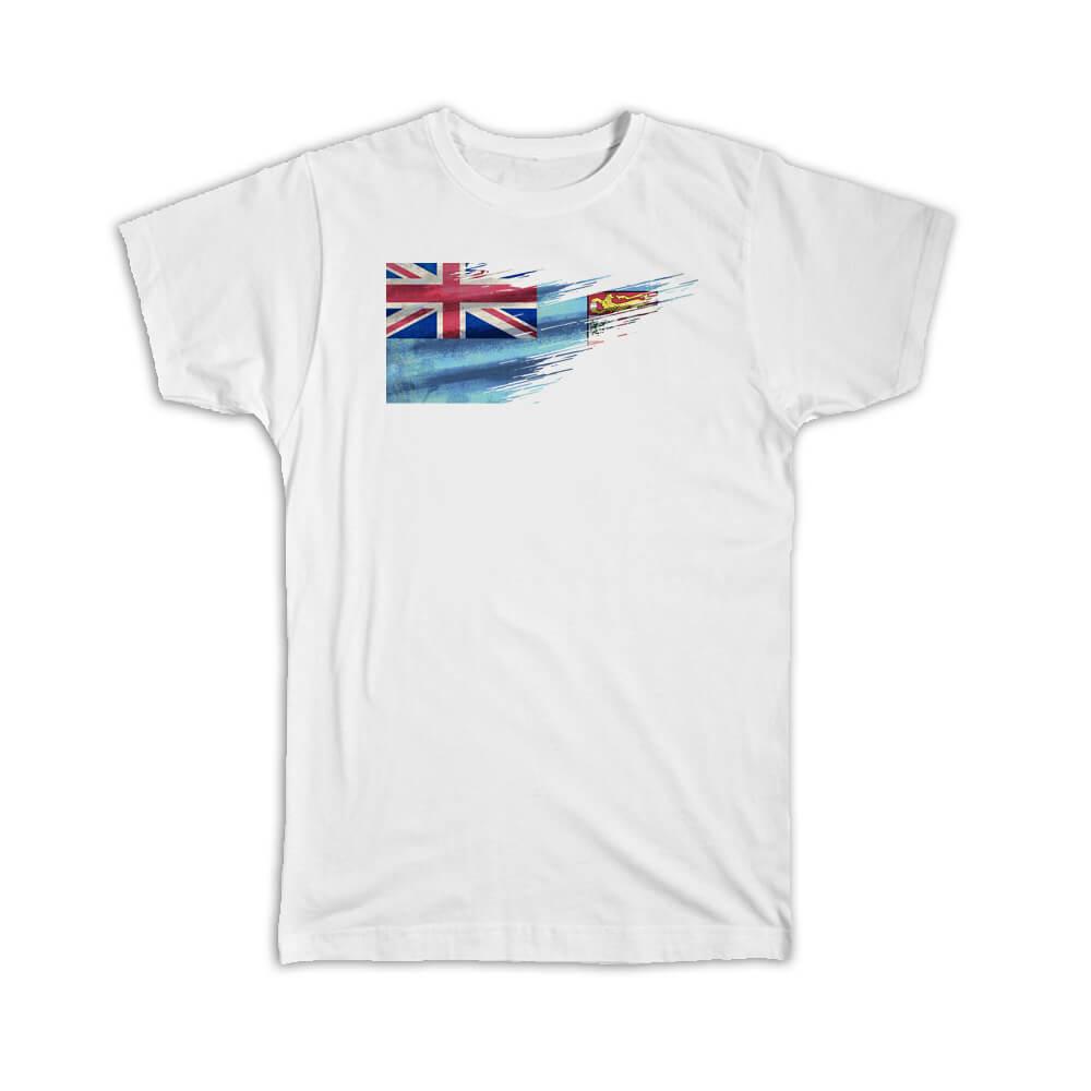 Gift T-Shirt : Fiji Flag Modern Country Expat