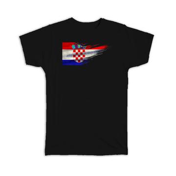 Croatia Flag : Gift T-Shirt Modern Country Expat