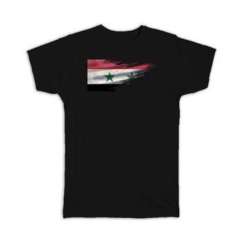 Syria Flag : Gift T-Shirt Modern Country Expat