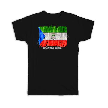 Equatorial Guinea Flag : Gift T-Shirt Africa Travel Expat Country Watercolor