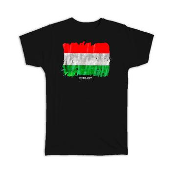 Hungary Flag : Gift T-Shirt Europe Travel Expat Country Watercolor