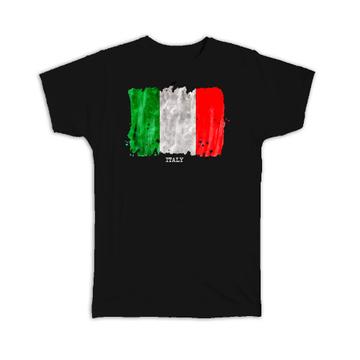 Italy Flag : Gift T-Shirt Europe Travel Expat Country Watercolor