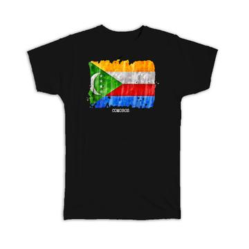 Comoros Flag : Gift T-Shirt Africa Travel Expat Country Watercolor