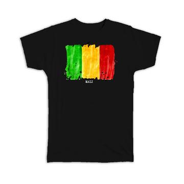 Mali Flag : Gift T-Shirt Africa Travel Expat Country Watercolor