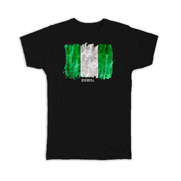 Nigeria Flag : Gift T-Shirt Africa Travel Expat Country Watercolor