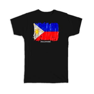 Philippines Flag : Gift T-Shirt Asia Travel Expat Country Watercolor