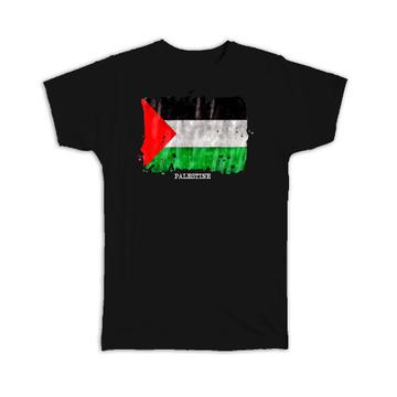Palestine Flag : Gift T-Shirt Asia Travel Expat Country Watercolor