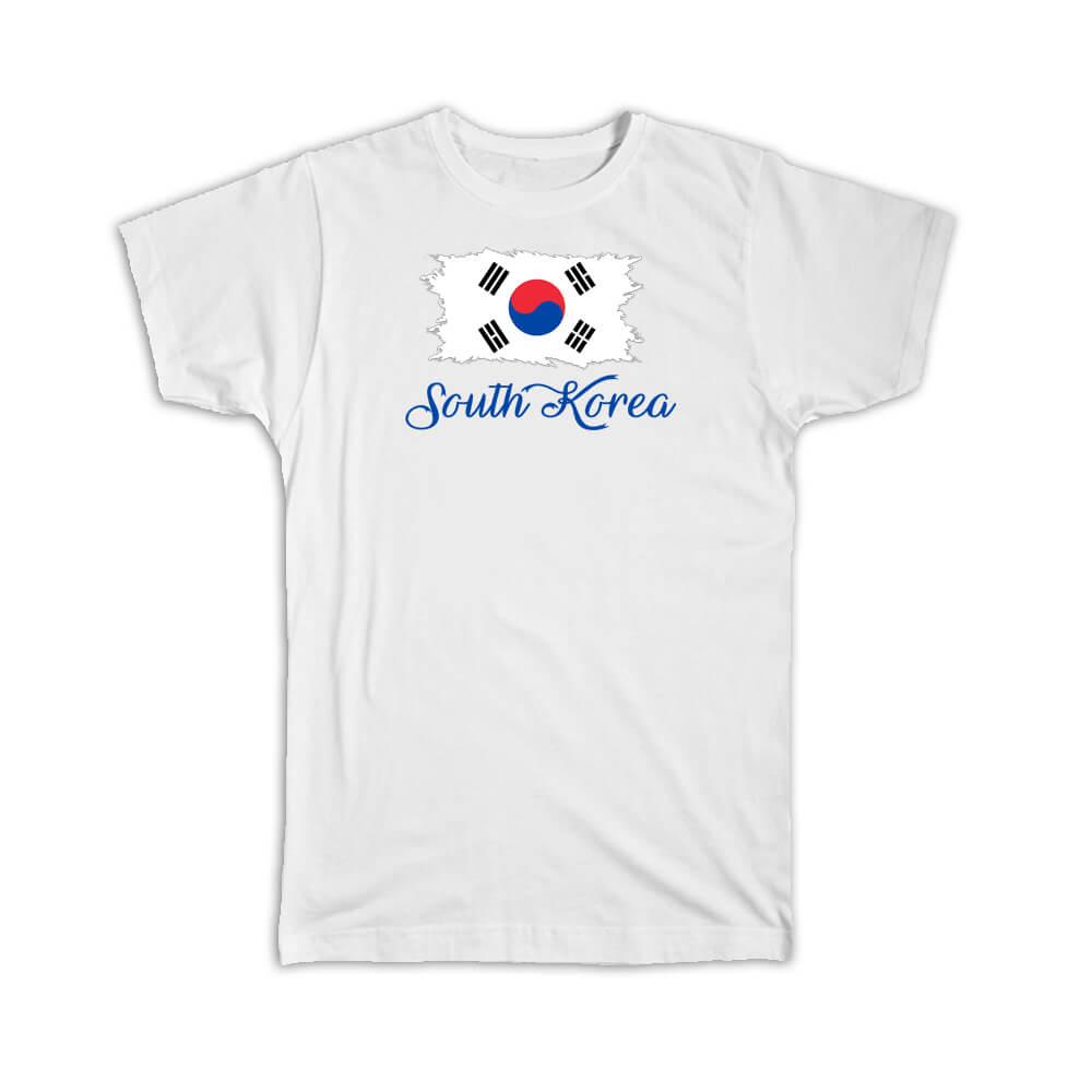 Gift T-Shirt : South Korea Flag Korean Country Expat