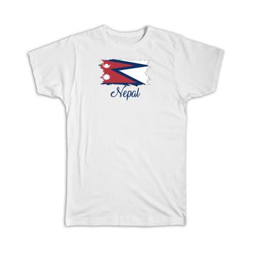 Nepal Flag : T-Shirt Gift  Nepalese Country Expat