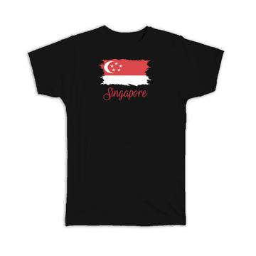 Singapore Flag : T-Shirt Gift  Singaporean Country Expat