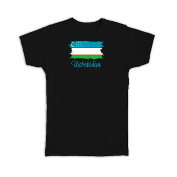Uzbekistan Flag : T-Shirt Gift  Uzbek Country Expat