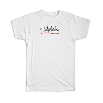 Switzerland Flag Colors : Gift T-Shirt Swiss Travel Expat Country Minimalist Lettering