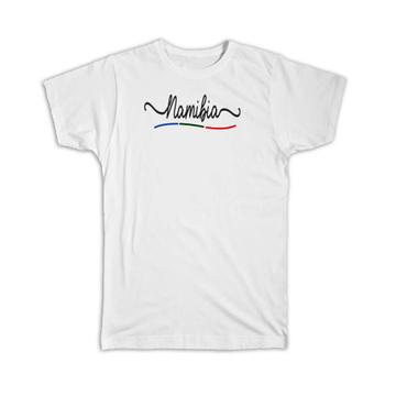 Namibia Flag Colors : Gift T-Shirt Namibian Travel Expat Country Minimalist Lettering