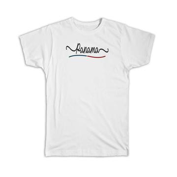 Panama Flag Colors : Gift T-Shirt Panamanian Travel Expat Country Minimalist Lettering