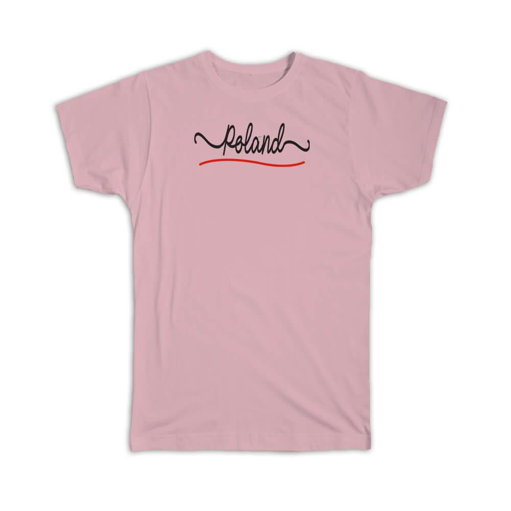 Gift T-Shirt : Poland Flag Colors Polish Travel Expat Country Minimalist - Picture 7 of 10