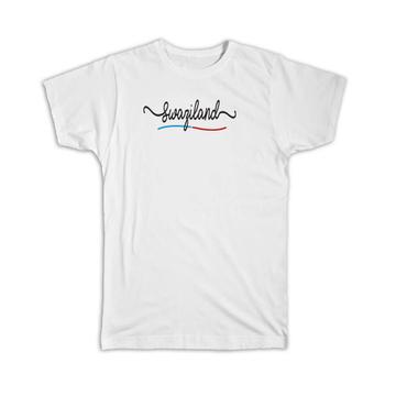 Swaziland Flag Colors : Gift T-Shirt Swazi Travel Expat Country Minimalist Lettering