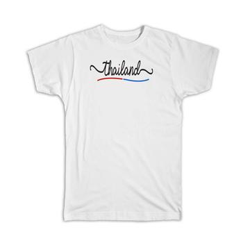 Thailand Flag Colors : Gift T-Shirt Thai Travel Expat Country Minimalist Lettering