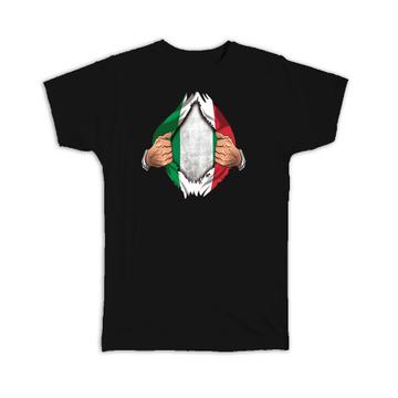 Nigeria Italian : Gift T-Shirt Flag Chest Nigerian