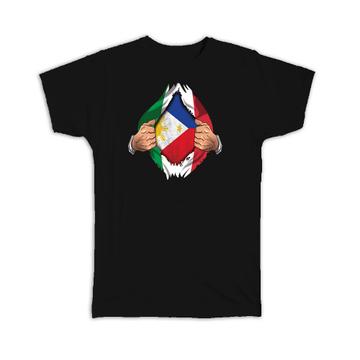Philippines Italian : Gift T-Shirt Flag Chest Filipino