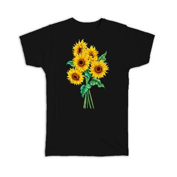 Sunflower Bouquet : Gift T-Shirt Flowers Floral Female Spring Southern Graphic