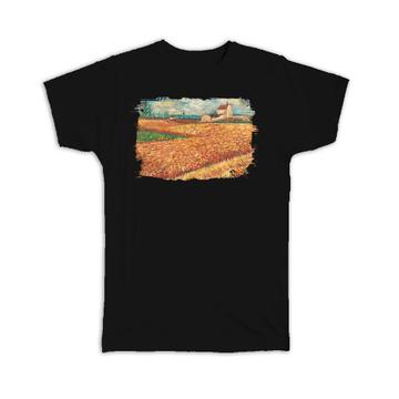 Farm House Field : Gift T-Shirt Famous Oil Painting Art Artist Painter