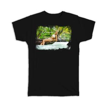 Sexy Woman Tropical Palm Tree : Gift T-Shirt Erotica Erotic Pin Up Girl Hot