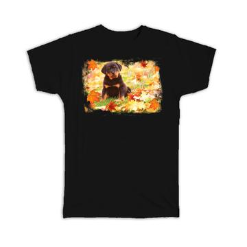 Rottweiler Fall : Gift T-Shirt Dog Pet Puppy Animal Cute Leaves Autumn