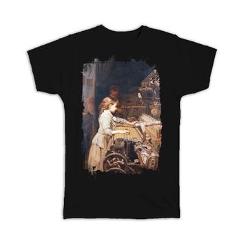 Young Girl Working : Gift T-Shirt Famous Oil Painting Art Artist Painter