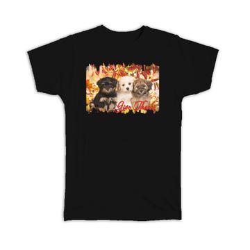 Lhasa Fall Give Thanks : Gift T-Shirt Dog Puppy Pet Leaves Autumn Animal Cute