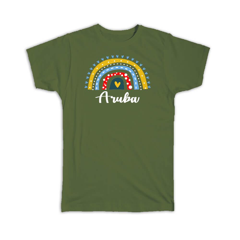 Gift T-Shirt : Aruba Aruban Rainbow - Picture 6 of 11