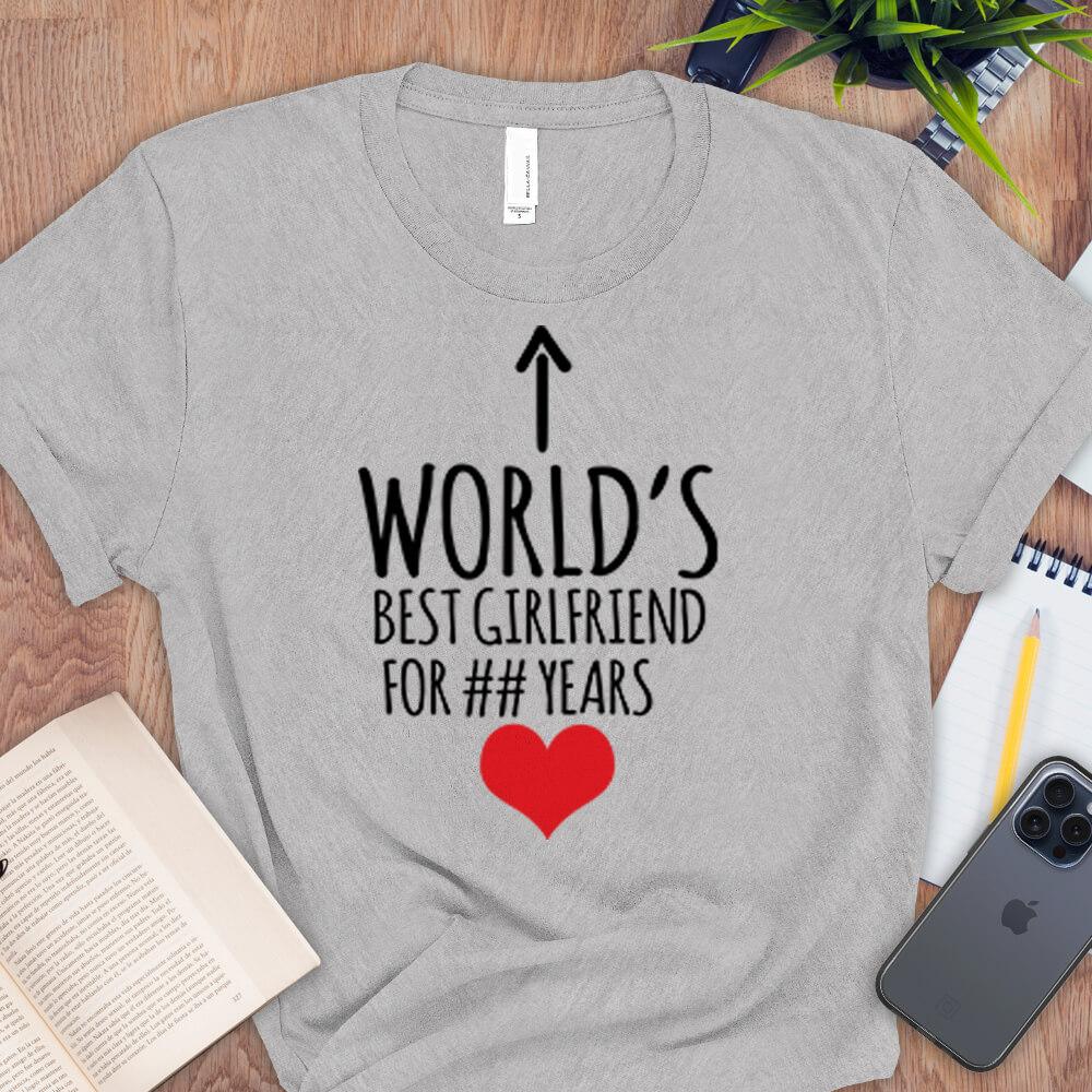 Gift T-Shirt : Worlds Best GIRLFRIEND 