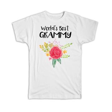 World’s Best Grammy : Gift T-Shirt Family Cute Flower Christmas Birthday