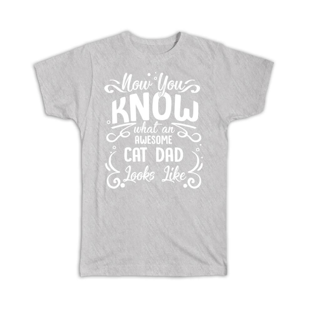Awesome CAT DAD Looks Family Birthday 
