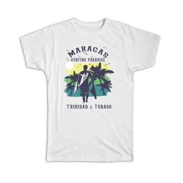 Maracas Trinidad & Tobago : Gift T-Shirt Surfing Paradise Beach Tropical Vacation