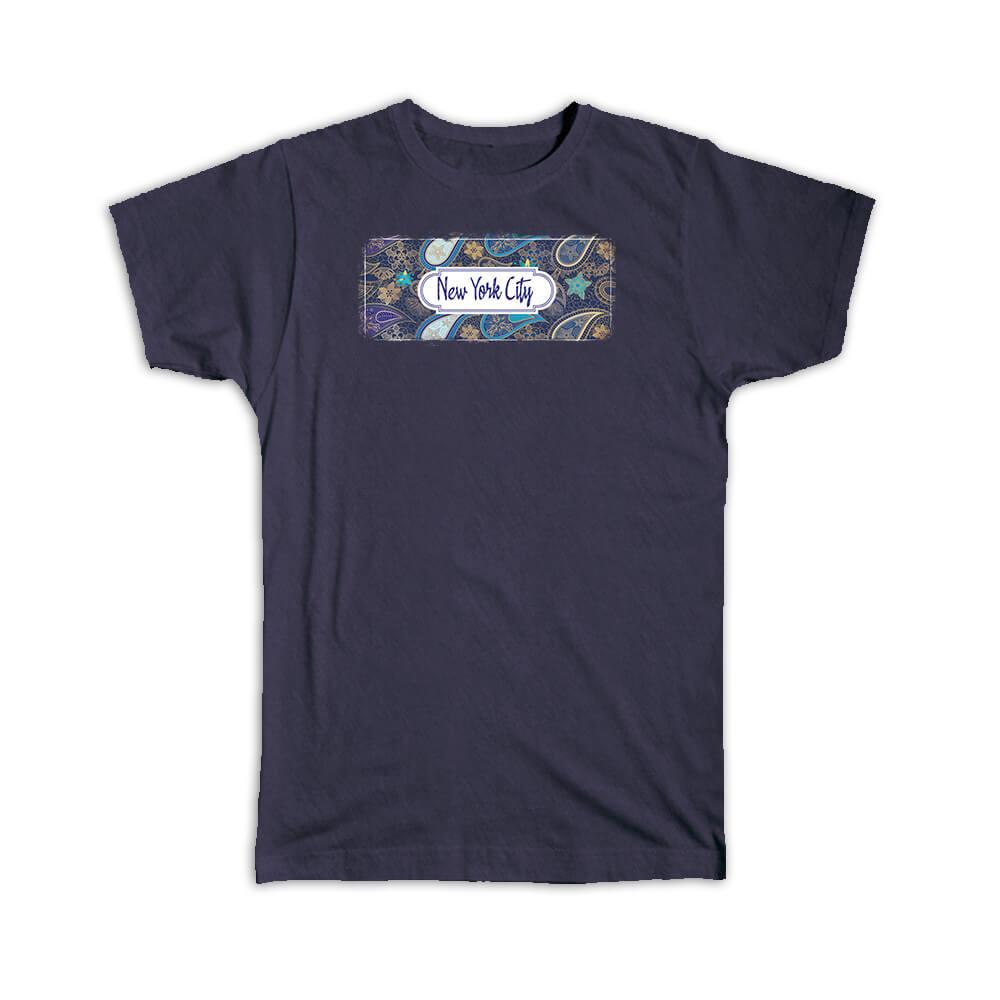 Gift T-Shirt : New York City United States Paisley American Souvenir Tourism - Picture 12 of 12