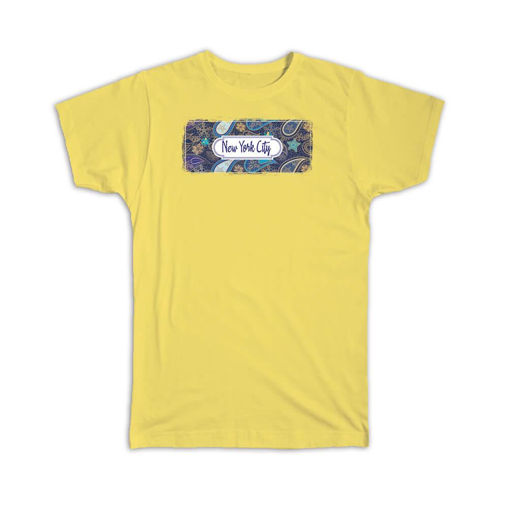 Gift T-Shirt : New York City United States Paisley American Souvenir Tourism - Picture 9 of 12