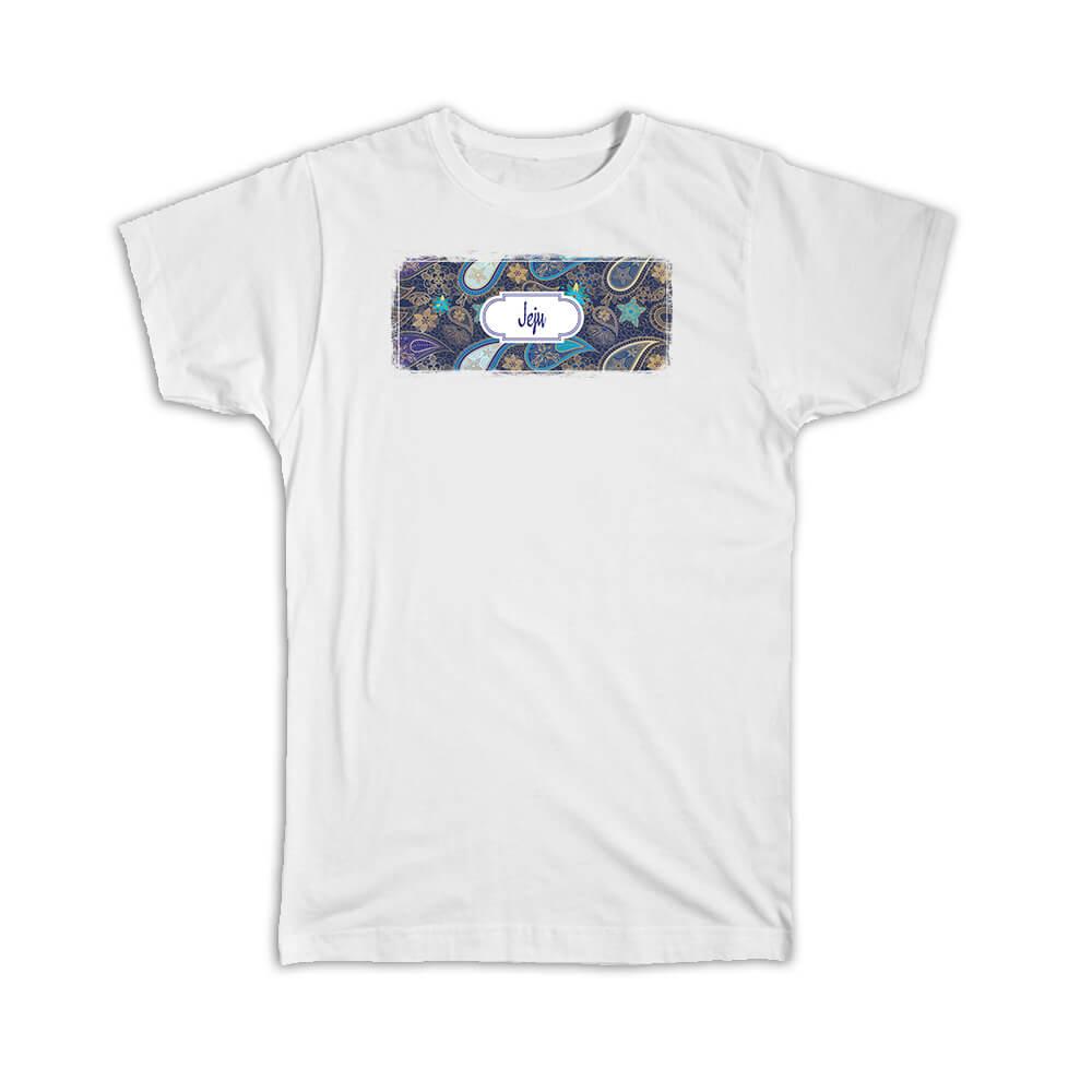 Gift T-Shirt : Jeju South Korea Paisley Korean Souvenir Tourism