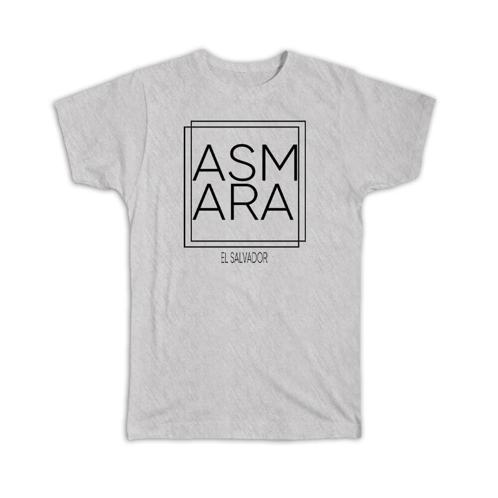 Gift T-Shirt : ASMARA Eritrea Square Modern Minimalist Font