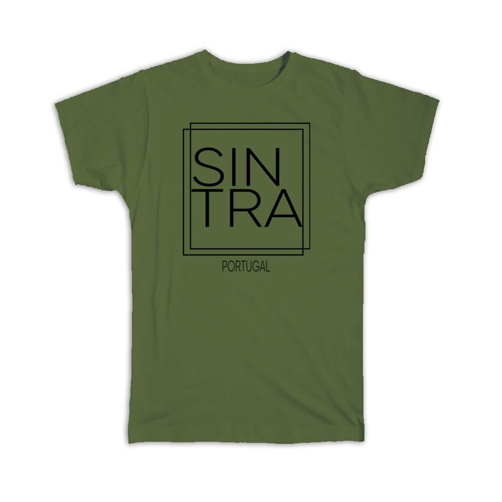 Gift T-Shirt : SINTRA Portugal Square Modern Minimalist Font