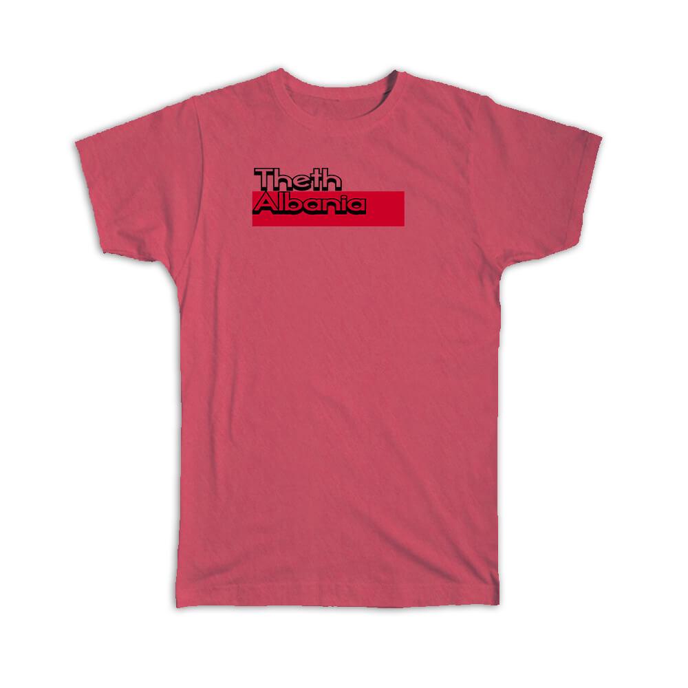 Gift T-Shirt : Theth Albania Albanian City Rectangle Graphic